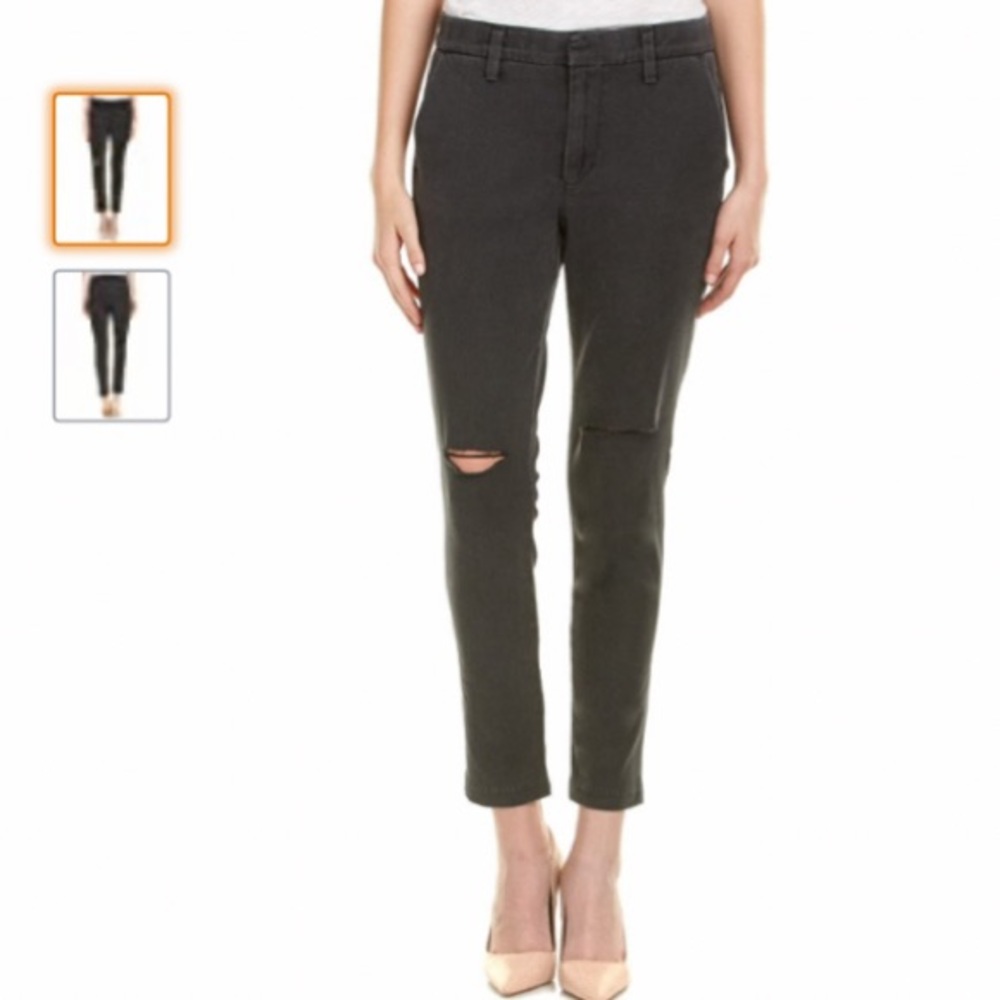 Joe’s Jeans Boyfriend Distressed Trouser “Ivana” in Faded Black NWT (B1)